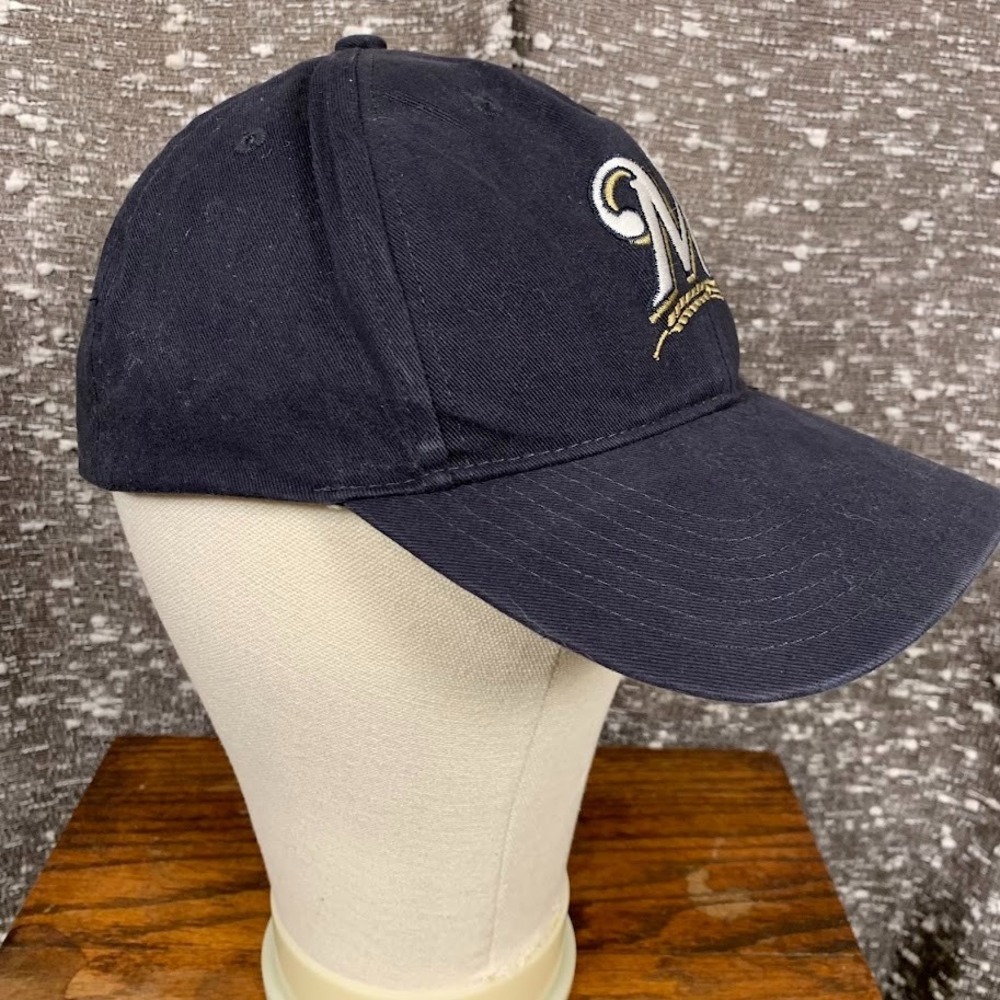Milwaukee Brewers MLB Youth Baseball Ball Cap Hat Adjustable Strapback Cotton‎ - Picture 2 of 10